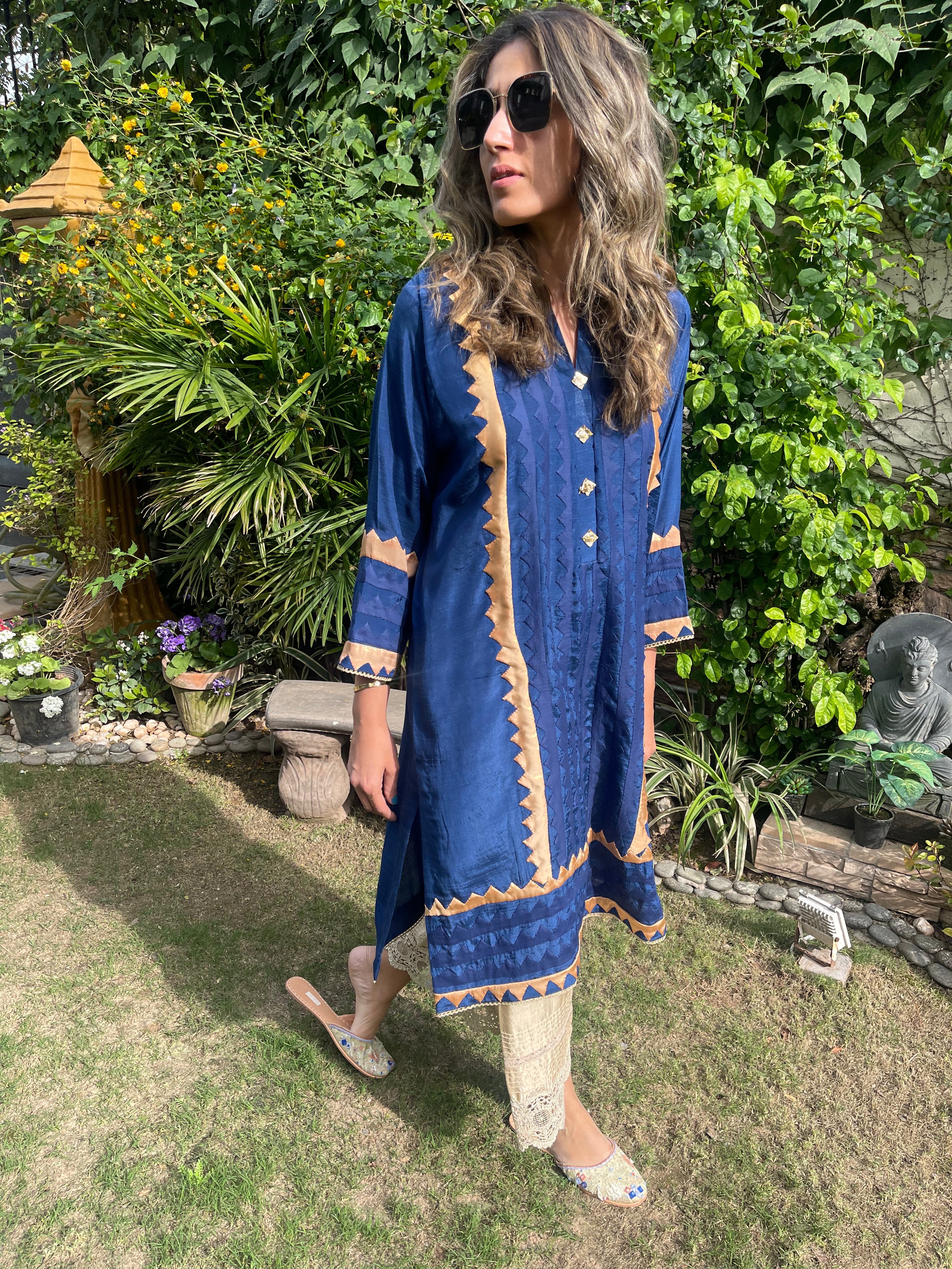 Rilli shirt (Blue/gold)